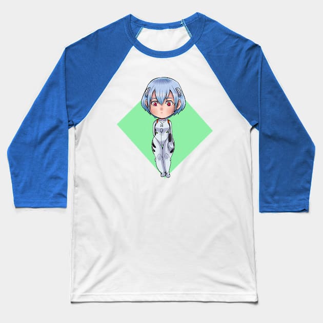 rei evangelion Baseball T-Shirt by tizy